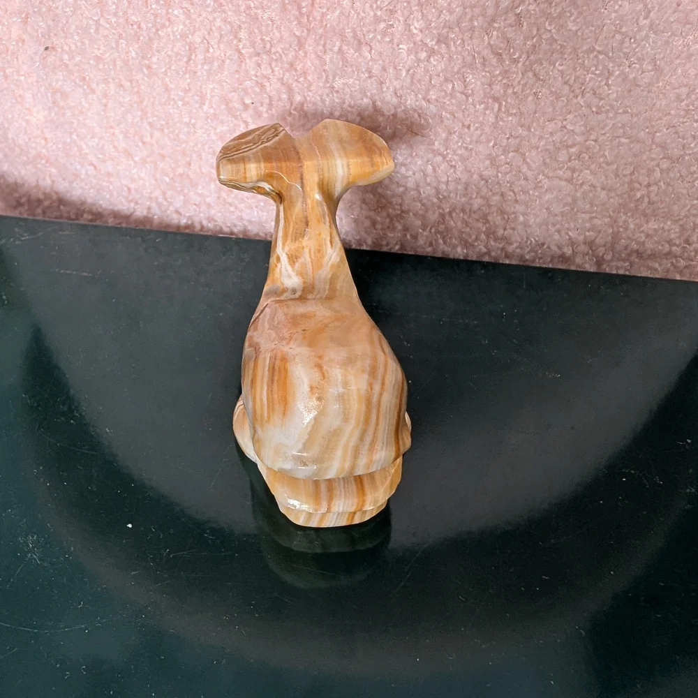 Carved Stone Whale Figurine - Picture 3 of 6